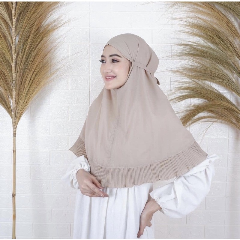 Hijab bergo tali plisket maryam / diamond bergo remple