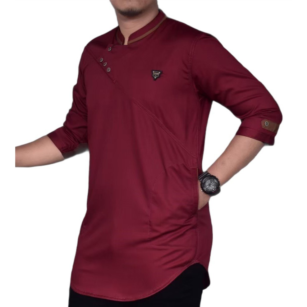 Baju Kurta Pria Koko Pakistan Cowok Pakaian Muslim Laki laki Fashion Muslim Gamis Terlaris