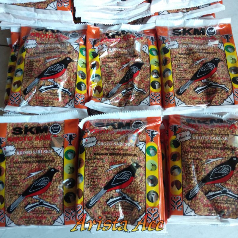 SKM KROTO SARI SKM PAKAN MAKANAN BURUNG VOER PUR KASAR MURAI KACER JENTET DARI SUSU MINYAK IKAN MADU