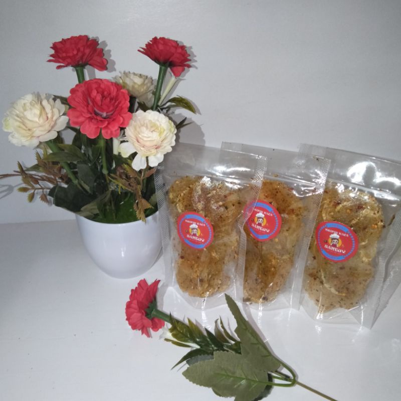 

kripik kaca bulat pedas daun jeruk super santuy