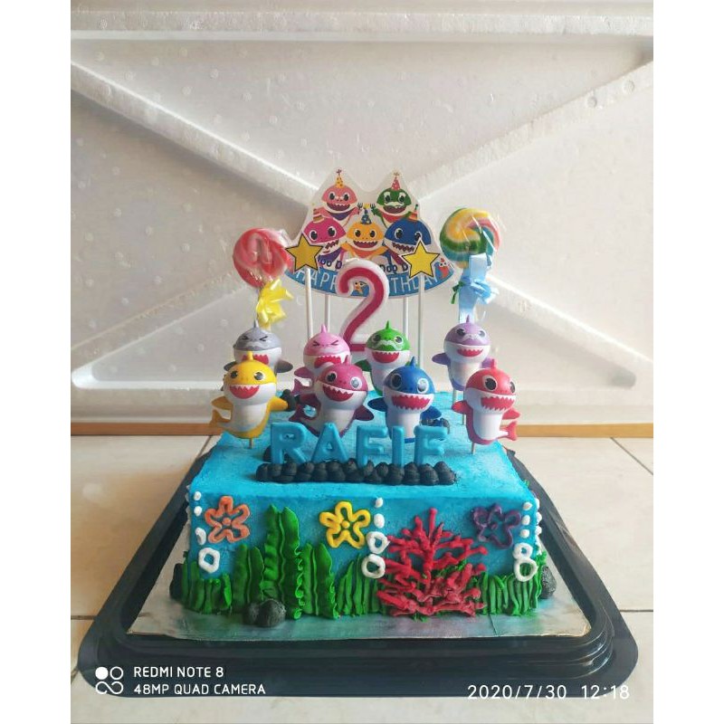 

PROMO !!! ICE CREAM TART, Karakter Baby Shark, 18 cm, Tart Dalamnya 100% Ice Cream Tanpa Kue