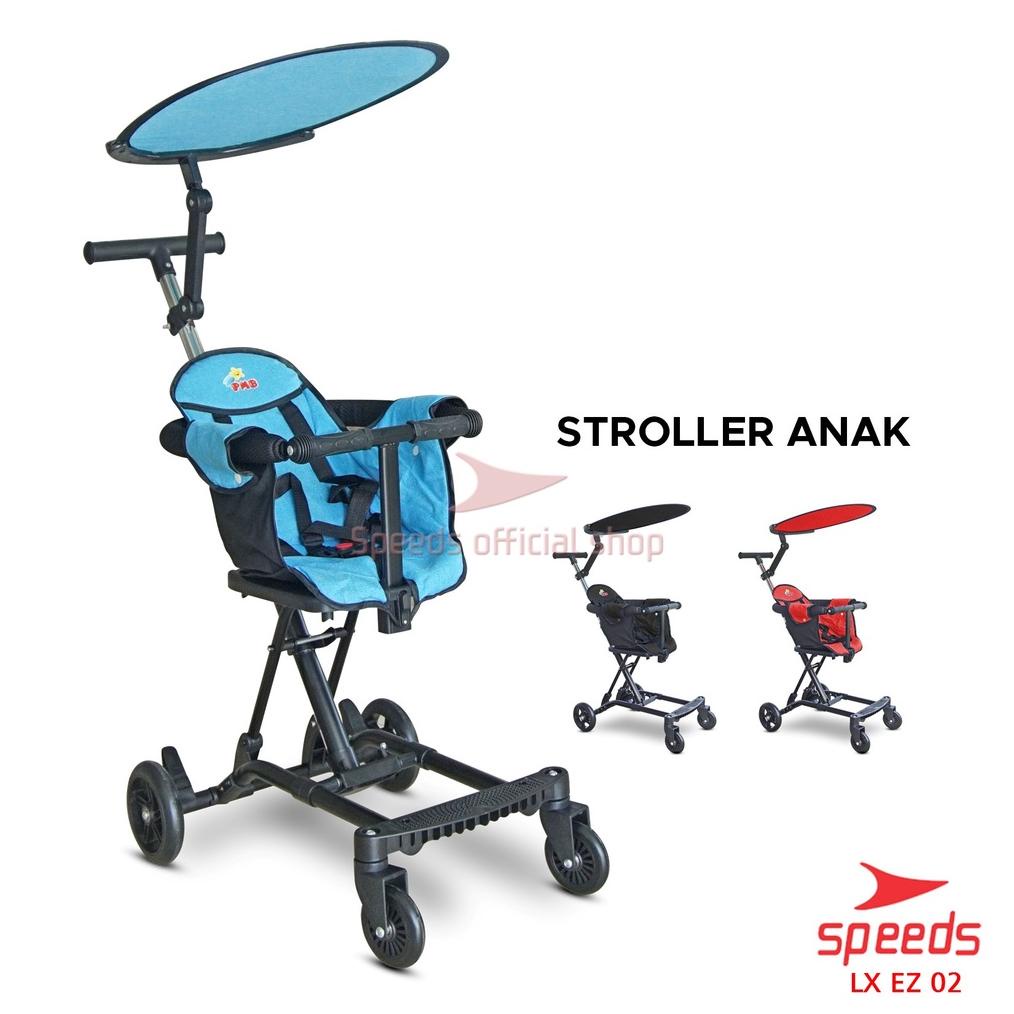 Stroller Bayi Anak Kereta Dorong Bayi Anak Trikie Mini Trike Roda 4 Stroller Lipat Roda Bisa Nyala E