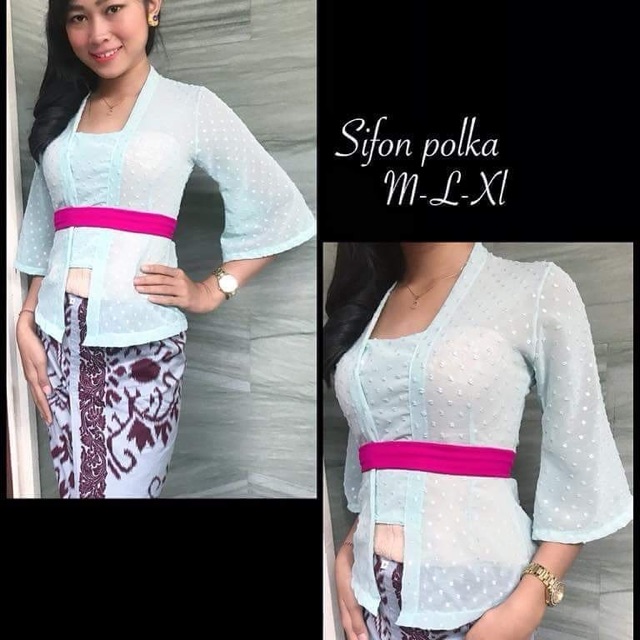 Set kebaya jadi sifon polka