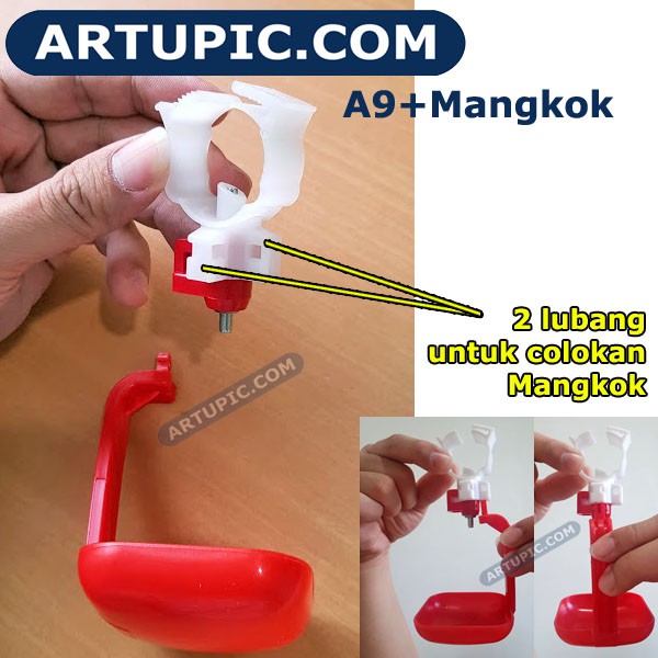 Alat Minum Nipple Drinker Ayam Dan Puyuh A5-Tengah ARTUPIC Broiler Petelur Puyuh