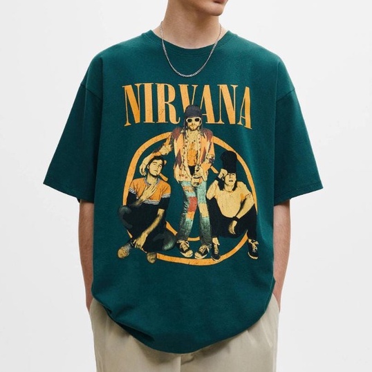 Kaos Cowok Nirvana x Pull&Bear Original Store