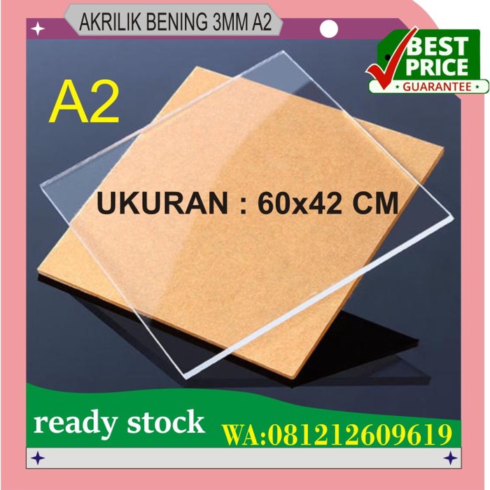 

READY acrylic lembaran bening 3mm A2 42x60cm SALE