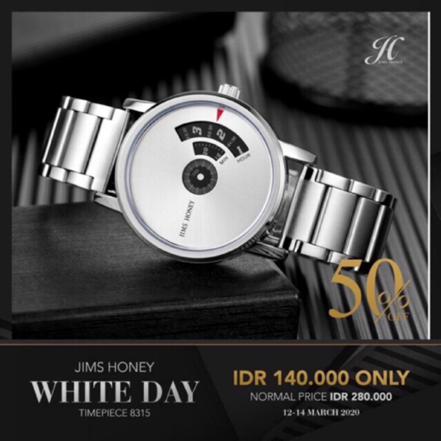 Jam Tangan Pria Murah Promo Jh 8315 Jimshoney Original - Men Watch Titanium Import Trendy Jims Honey