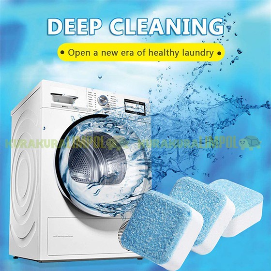 Tablet Pembersih Mesin Cuci Sabun Penghilang Bau Anti Bakteri Deep Cleaning Washing Machine [PADMA]