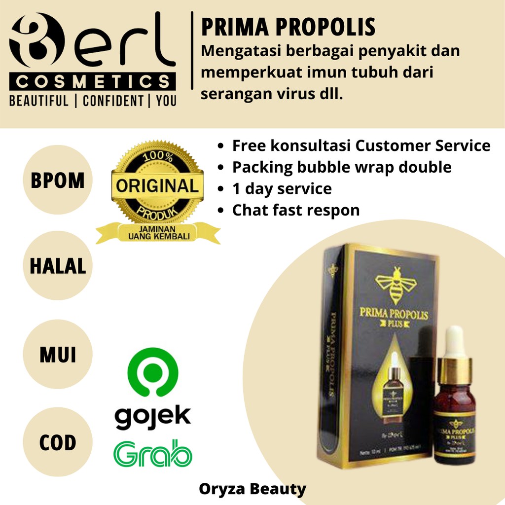 Prima Propolis Plus B Erl Berl Meningkatkan Daya Tahan Tubuh Imunitas Imun Booster Antivirus Bpom