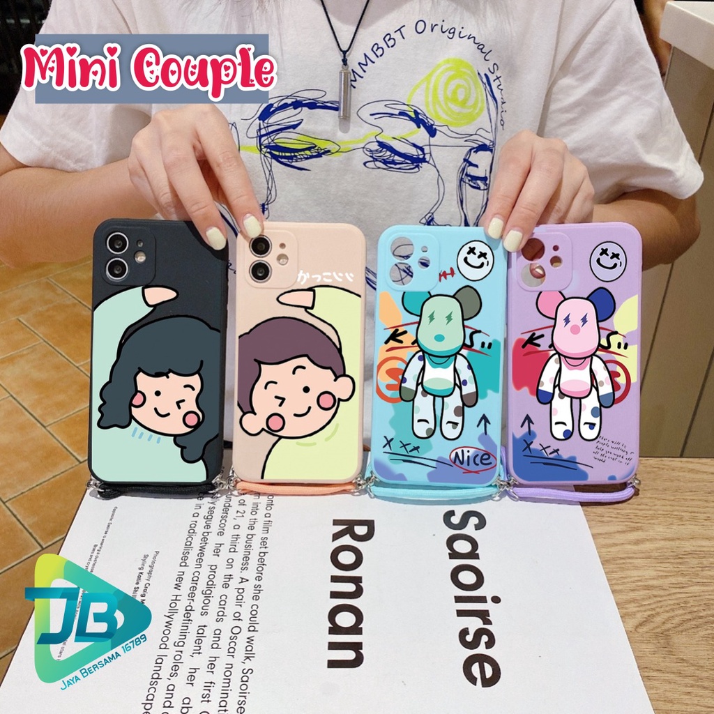 SOFTCASE SILIKON SLINGCASE TALI LANYARD STRAP PHONE MACARON PELINDUNG KAMERA MINI COUPLE OPPO VIVO SAMSUNG XIAOMI REALME IPHONE ALL TYPE JB5562