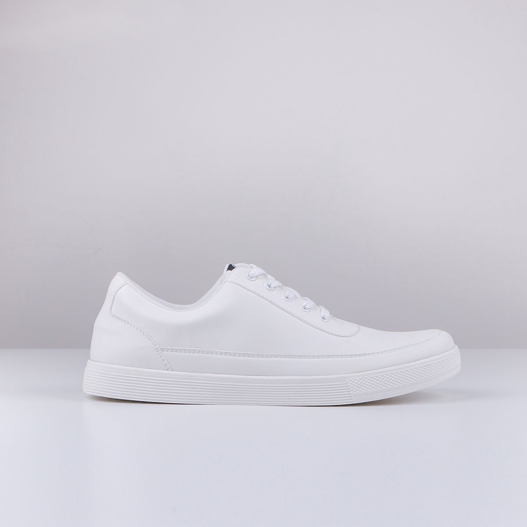 DEDRICK WHITE NAZ - Sepatu Sneakers Putih Polos Pria Casual Original