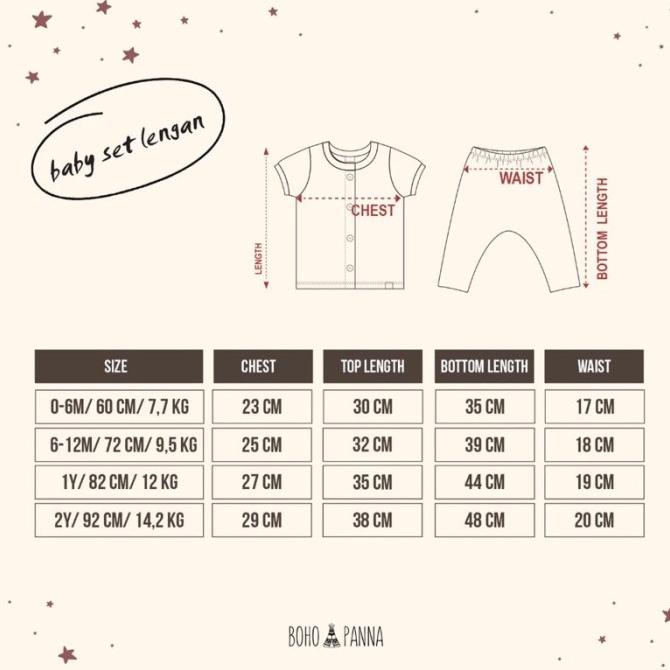 BABY SET BERLENGAN BOHOPANNA - Bohopanna BABYSET LENGAN BOHOBABY SET