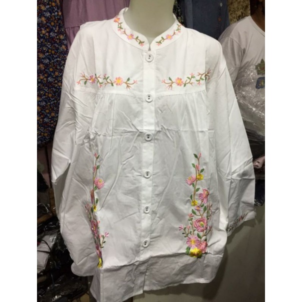 [BISA COD] Blouse putih katun jepang by BWI 188