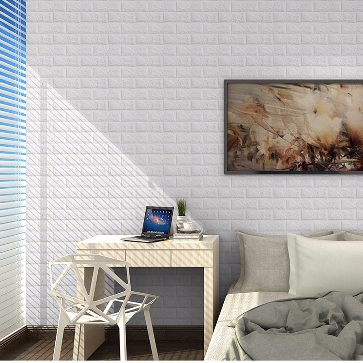 3D FOAM BATA PUTIH WALLFOAM BATA PUTIH WALLPAPER DINDING BALI