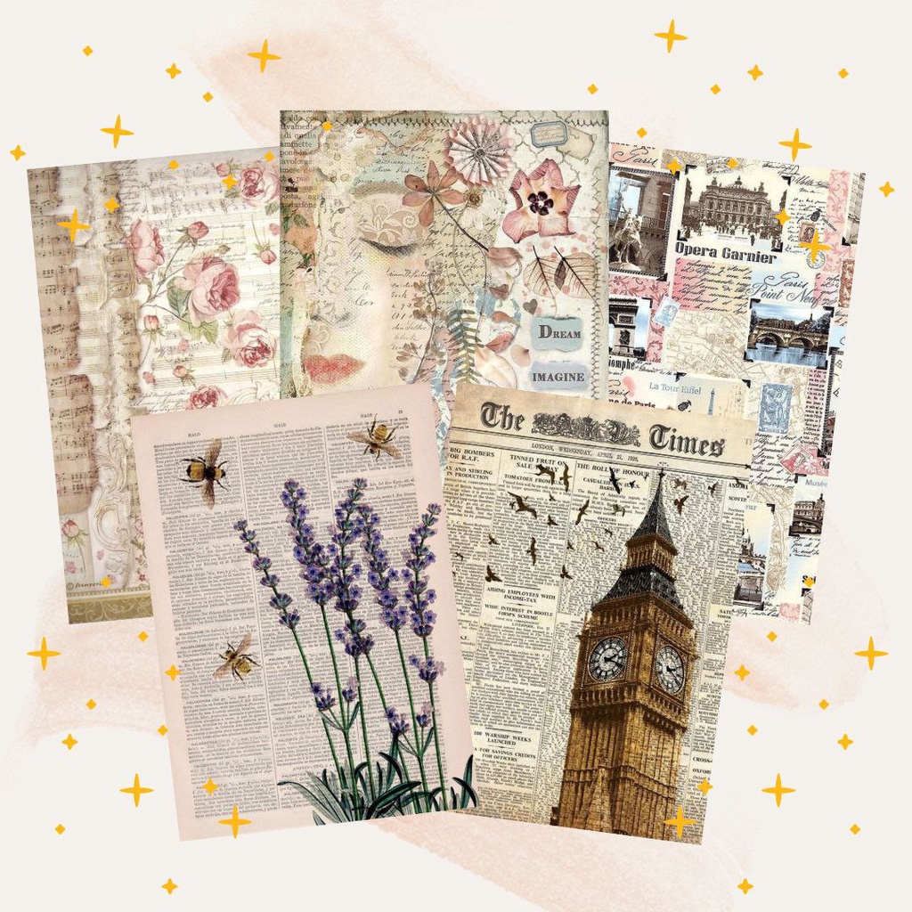 

Paper Vintage Kertas Scrapbook by okashistore