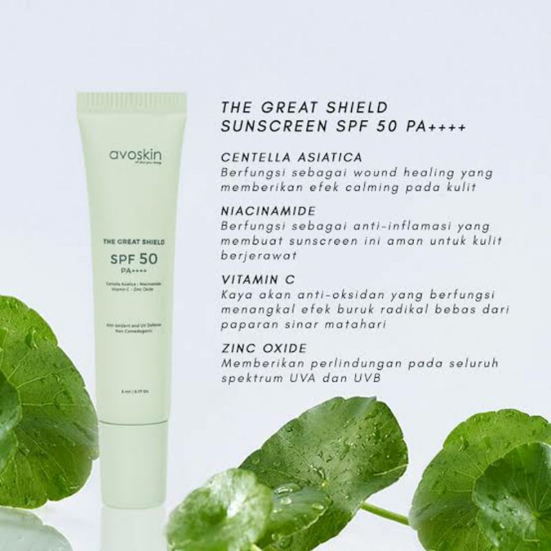 AVOSKIN The Great Shield Sunscreen SPF 50 PA++++ (5ml / 30ml)
