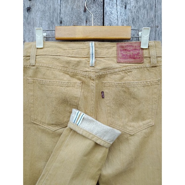 levis boyfriend selvedge skinny warna lemon size fit 28 second original