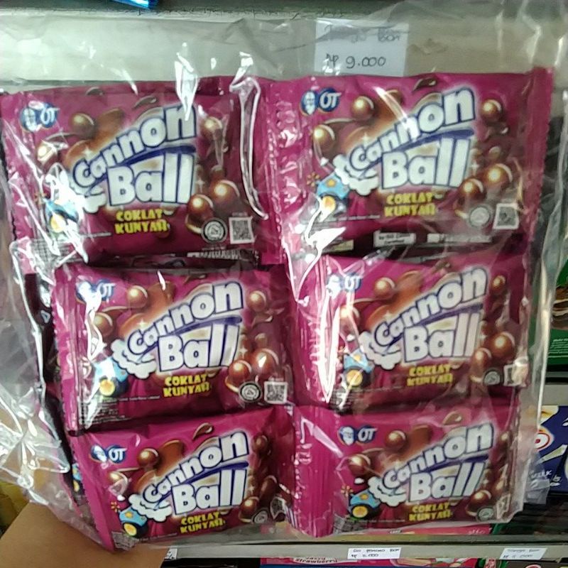 Cannon Ball Coklat Kunyah Per Pack Renceng