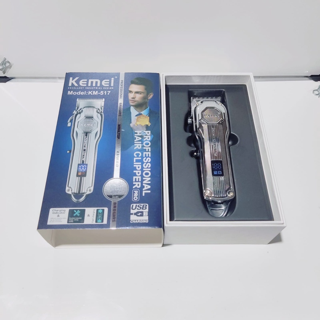 PROMO!! Hair Clipper Kemei KM 517 Alat Cukur Pangkas Rambut Barbershop