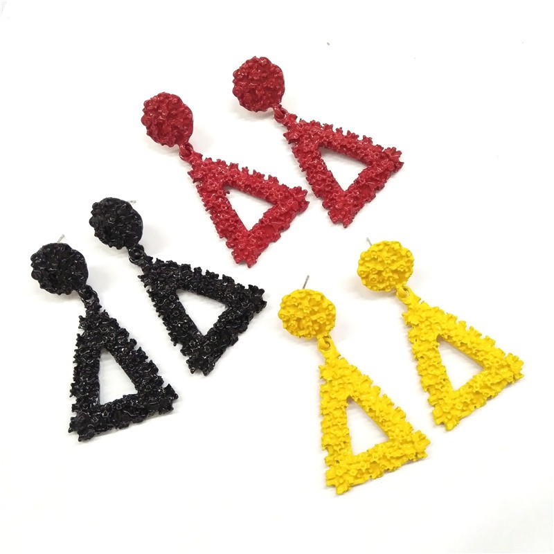 {COD}Anting Ala Korea Segitiga / Anting Paduan Segitiga Anting / Aksesoris Fashion Wanita Import-2