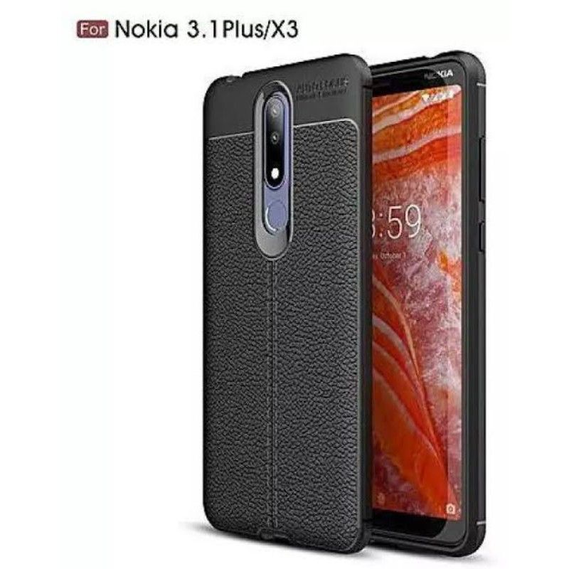 Case Autofocus Nokia 3.1 Plus / Nokia X3 Casing Carbon Fiber adanya  Softcase