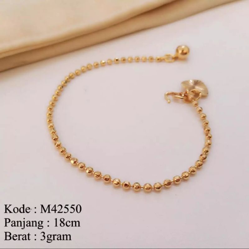 COD gelang tangan biji lada xuping gold