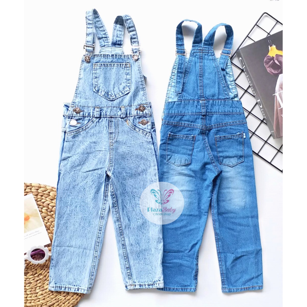 Plazababy OVERAL JEANS / OVERAL CELANA PANJANG ANAK / BAJU KODOK ANAK/ OVERAL PANJANG DENIM