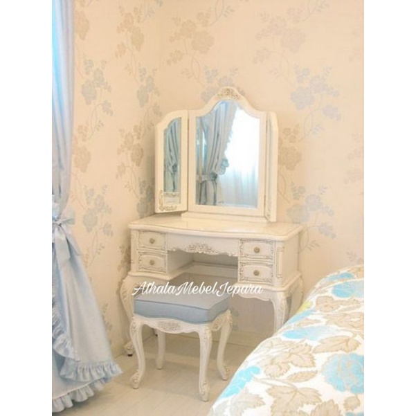 Meja rias tolet make up kayu duco jepara