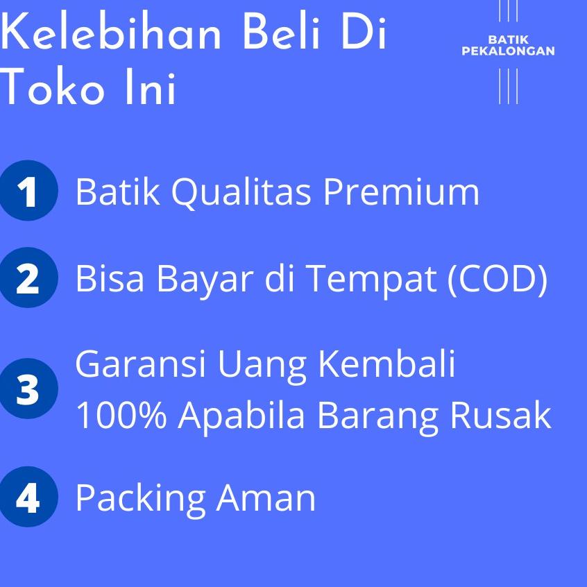Langsung Kirim Kemeja Batik Modern Pria Lengan Panjang Pekalongan Premium Modern Batik Remaja Anak M