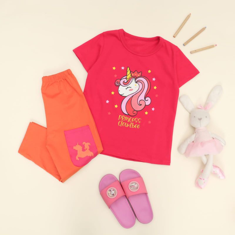 setelan baju anak cloudbee free sandal led cod gratis ongkir