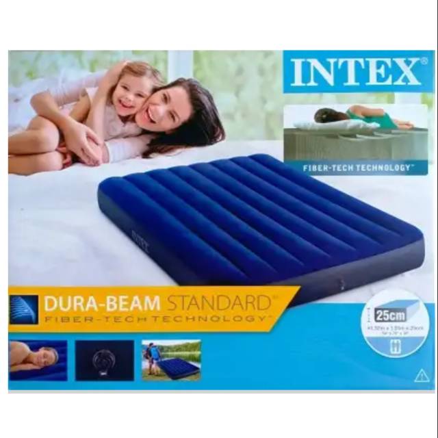 Kasur Angin INTEX 64758 / Dura-Beam DOUBLE / Fiber-Tech Technology / Kasur Pompa
