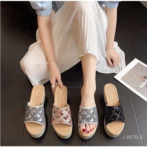 SANDAL WANITA WEDGES FASHION SEAN 8070-2