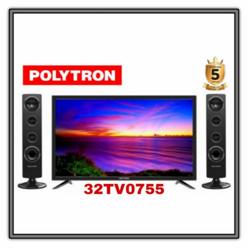 LED TV POLYTRON 32 Inch CINEMAX 32TV0755 Tv Polytron 32 Digital speaker