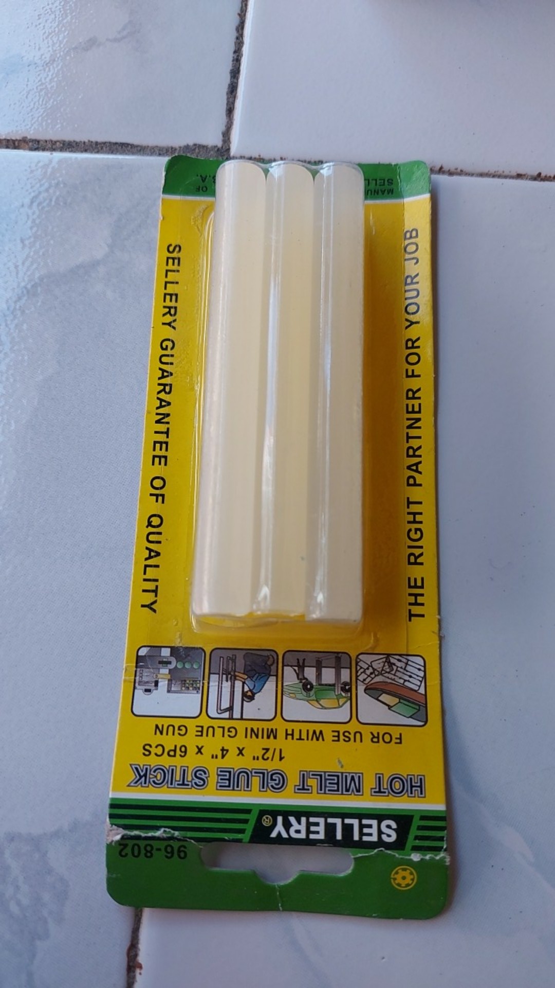 Hot Melt Glue Stick 1/5/2 X 4 X 6 Pcs Sellery 96-802 Besar Mgj