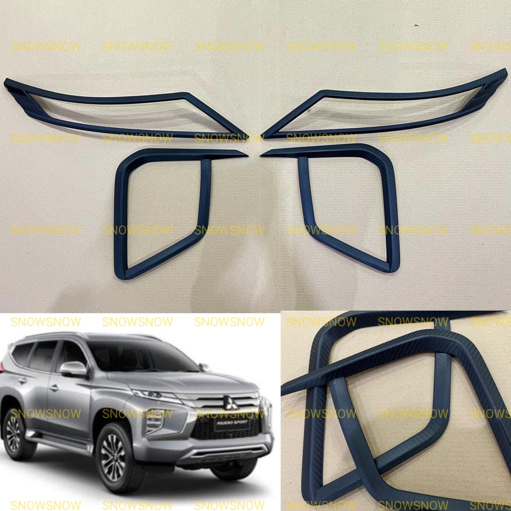 Paket Garnish Depan Atas Bawah All New Pajero 2021 2022 2023 UP Carbon Doff