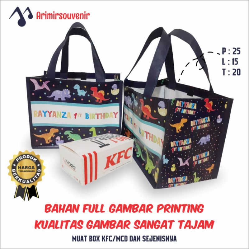

Promo Tas Ultah Souvenir Goodiebag Ulang Tahun Anak FULL PRINTING GAMBAR Custom Desain