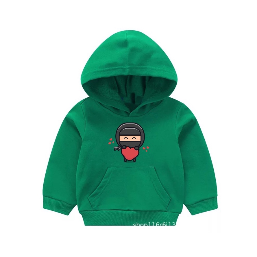 Hoodie Anak ninja love Sweater Anak Fleece Pakaian Anak