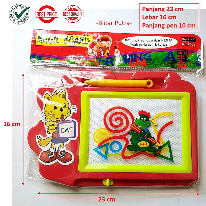 MAINAN PAPAN TULIS MINI PORTABLE / MAINAN EDUKASI MAGIC BOARD 2005