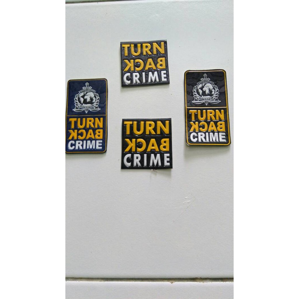 stiker motor/mobil turn back crime embos