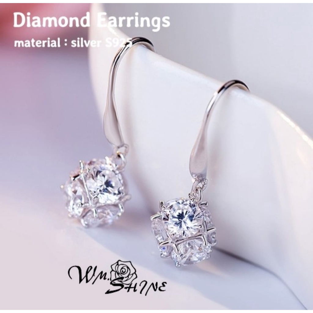 Wm.Shine Diamond Earrings 027 Anting Wanita Perak S925