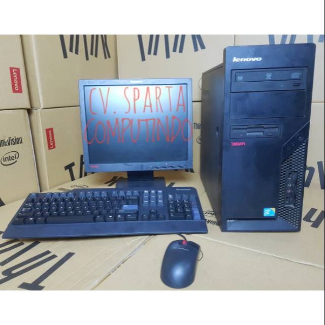 Ready Stok paketan UNBK core 2 duo lenovo tower bergaransi