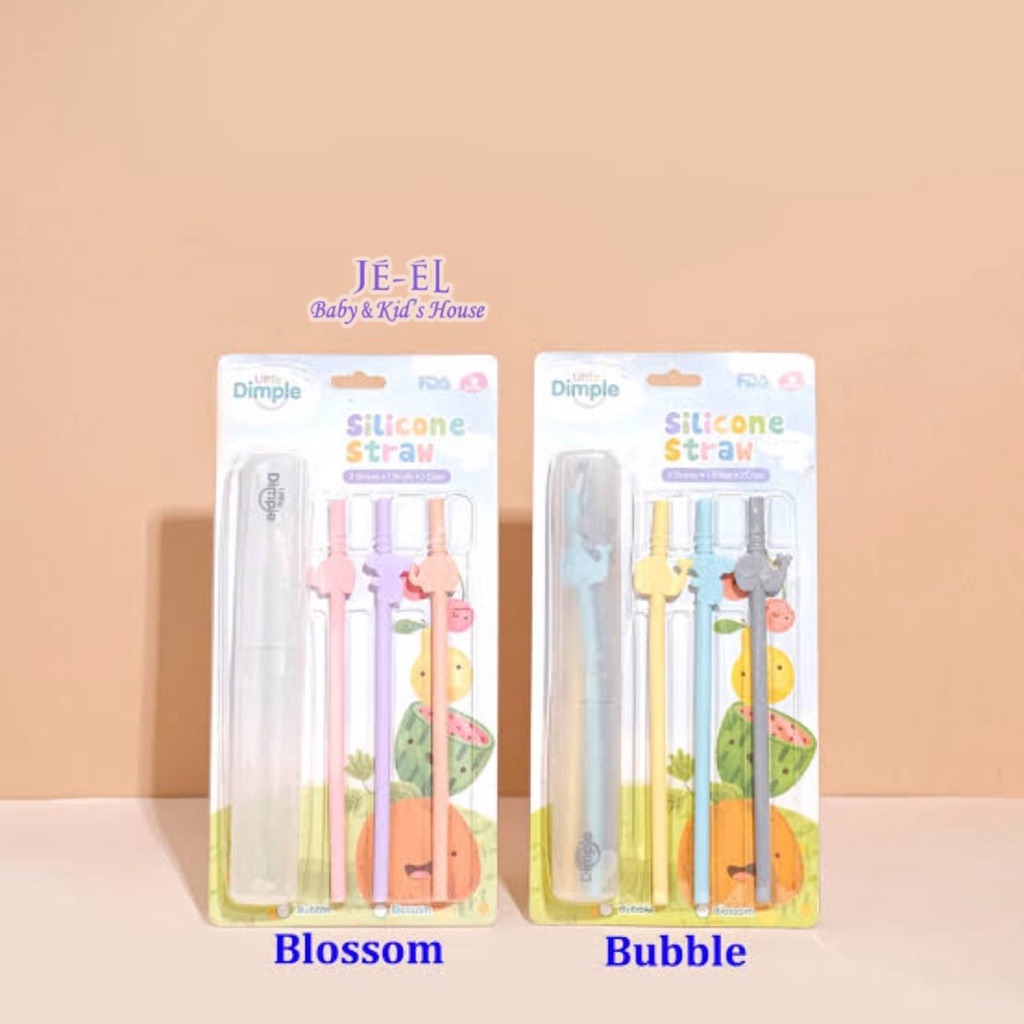 Little Dimple Silicone Straw/Sedotan Minuman Anak Silicone