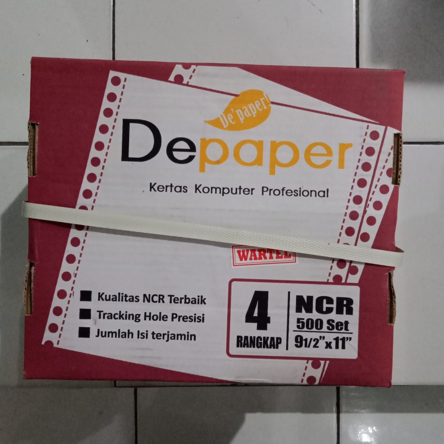 

Continuous Form Depaper 4 ply : 4 Wartel Warna 9 1/2"x11