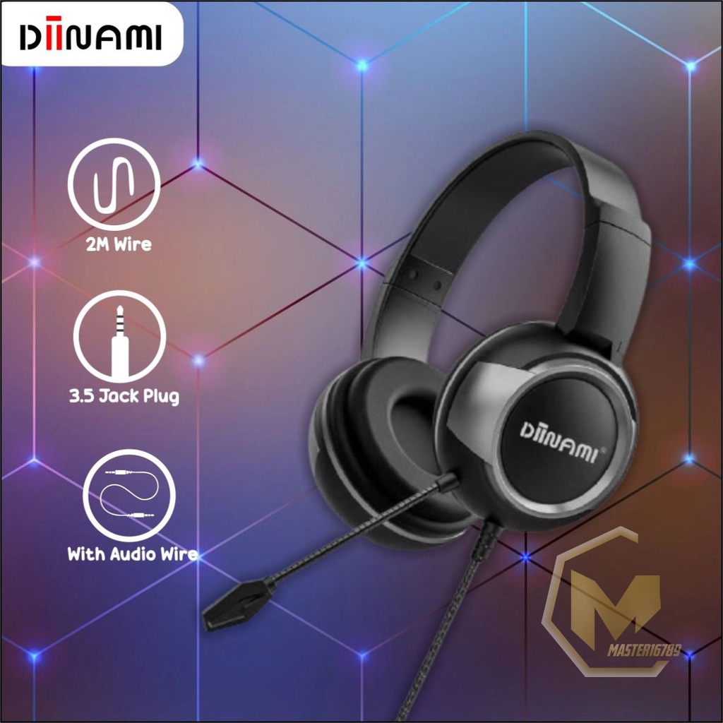 Headset Gaming Headphone Gaming DIINAMI DI99 SUPER EXTRA BASS GAMER WEAPON SUPER BUTTUN GARANSI 1BULAN MA2729