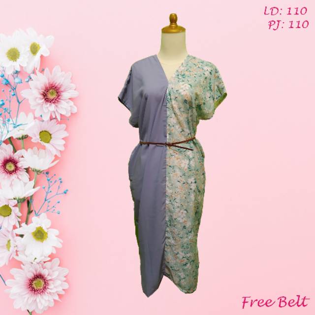 Kaftan Wanita Muslim Gamis Panjang Motif