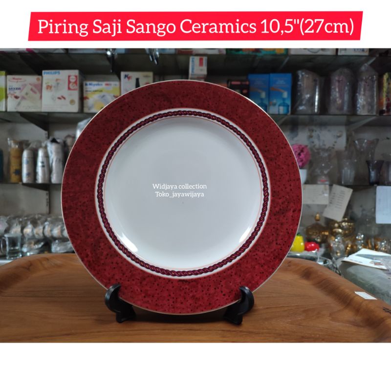 Piring Saji Sango Ceramic 10,5"/Piring Lodor Sango