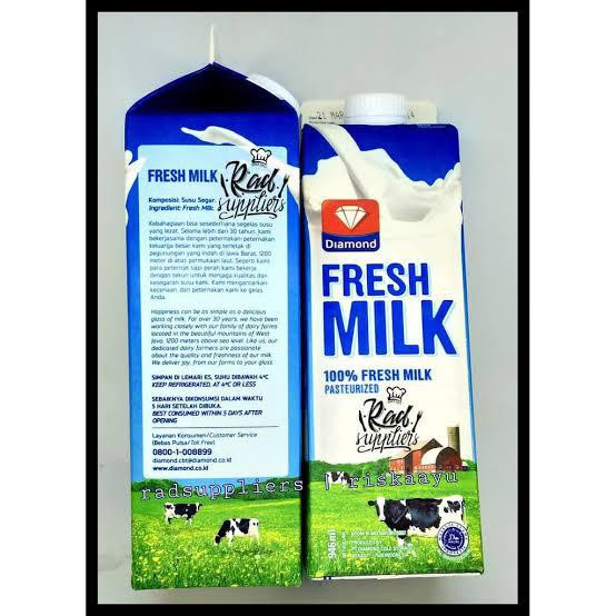 

Diamond Fresh millk - plain @ 946 ml (expired 1 bulan)