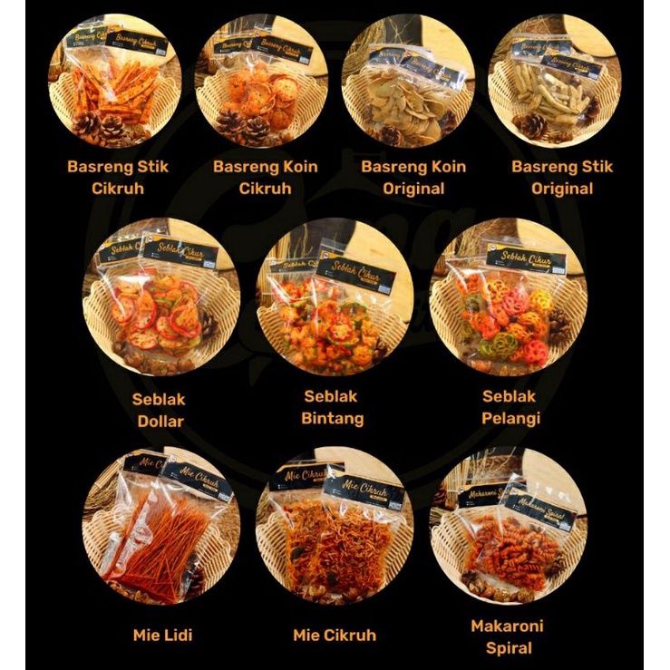 

Basreng, seblak & makaroni Kemasan Ekonomis