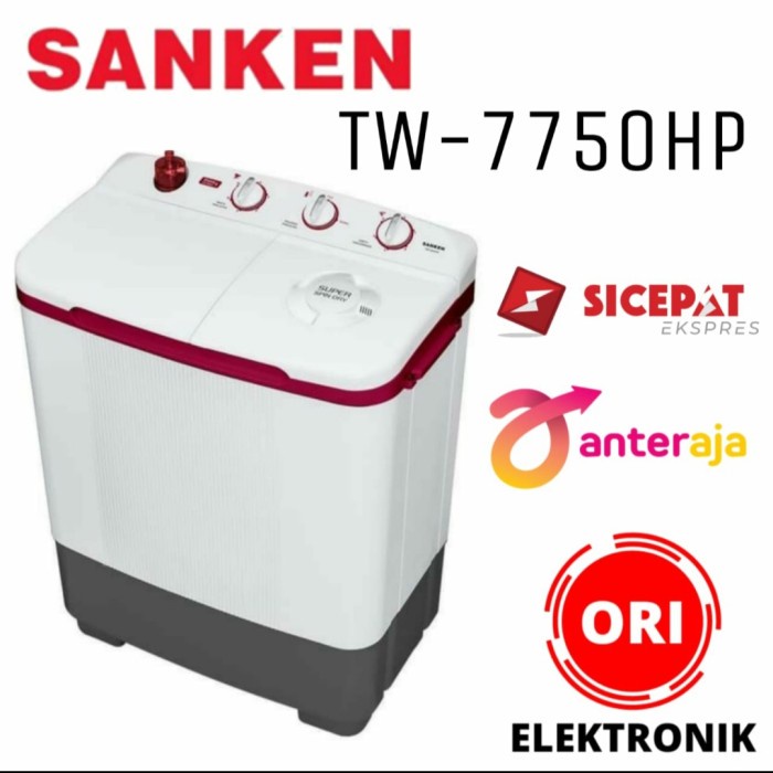 SANKEN MESIN CUCI 2 DUA TABUNG TWIN TUBE TUB TOP LOADING BUKAAN ATAS SPIN DRY MENCUCI PERAS KERING D