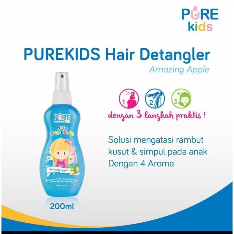 PURE KIDS Hair Detangler | Anti Rambut Kusut Pure Baby | Minyak Rambut Anak